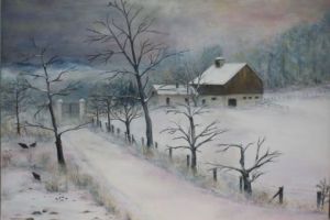 Voir le détail de cette oeuvre: Neige en Bourgogne